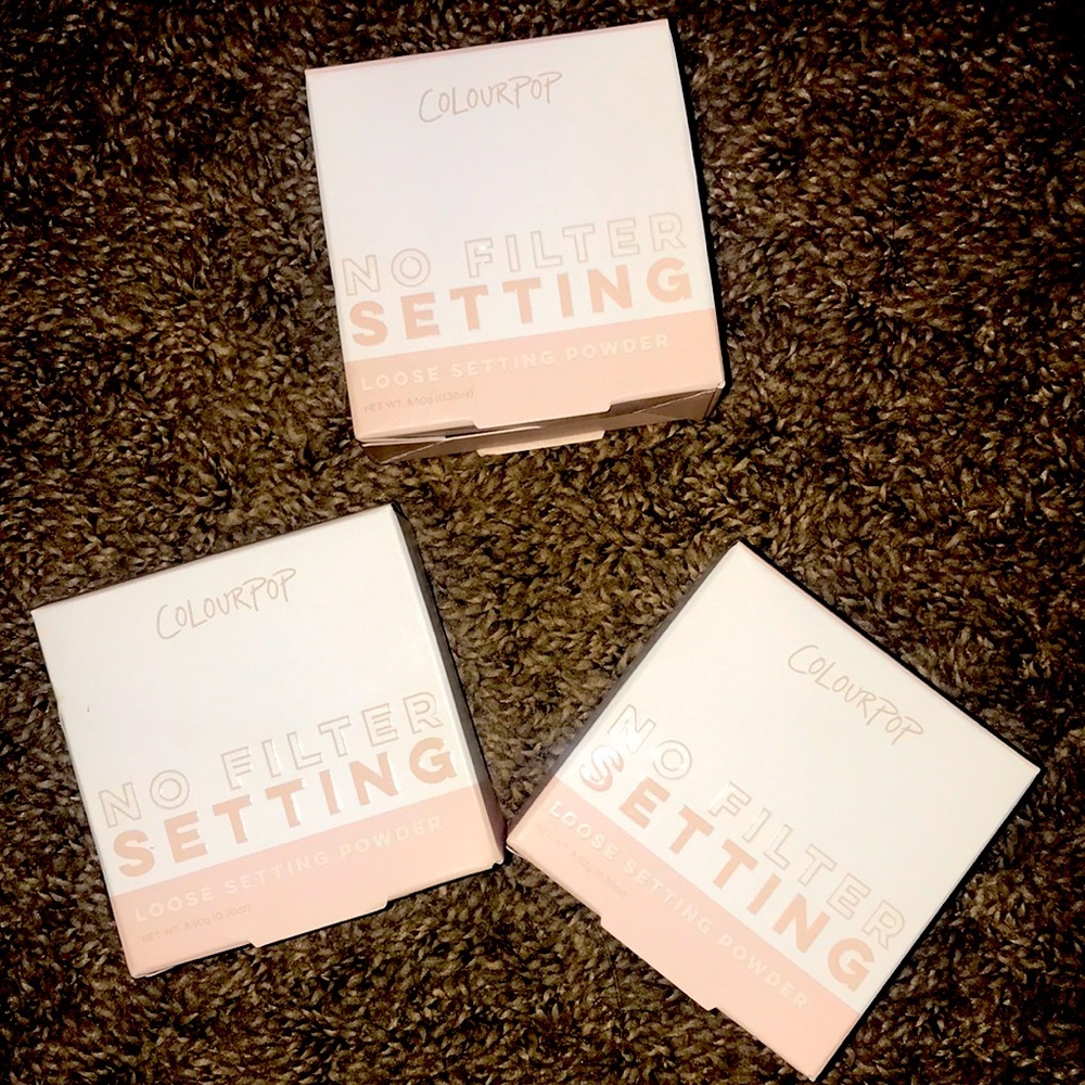 Colourpop NO FILTER SETTING POWDER BUNDLE. *PEACH *PINK *TRANSLUCENT